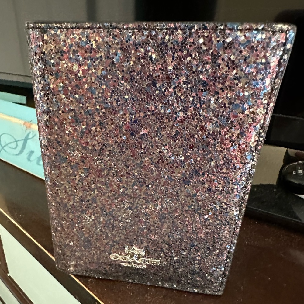 Coach Glittery Multicolor Passport Holder